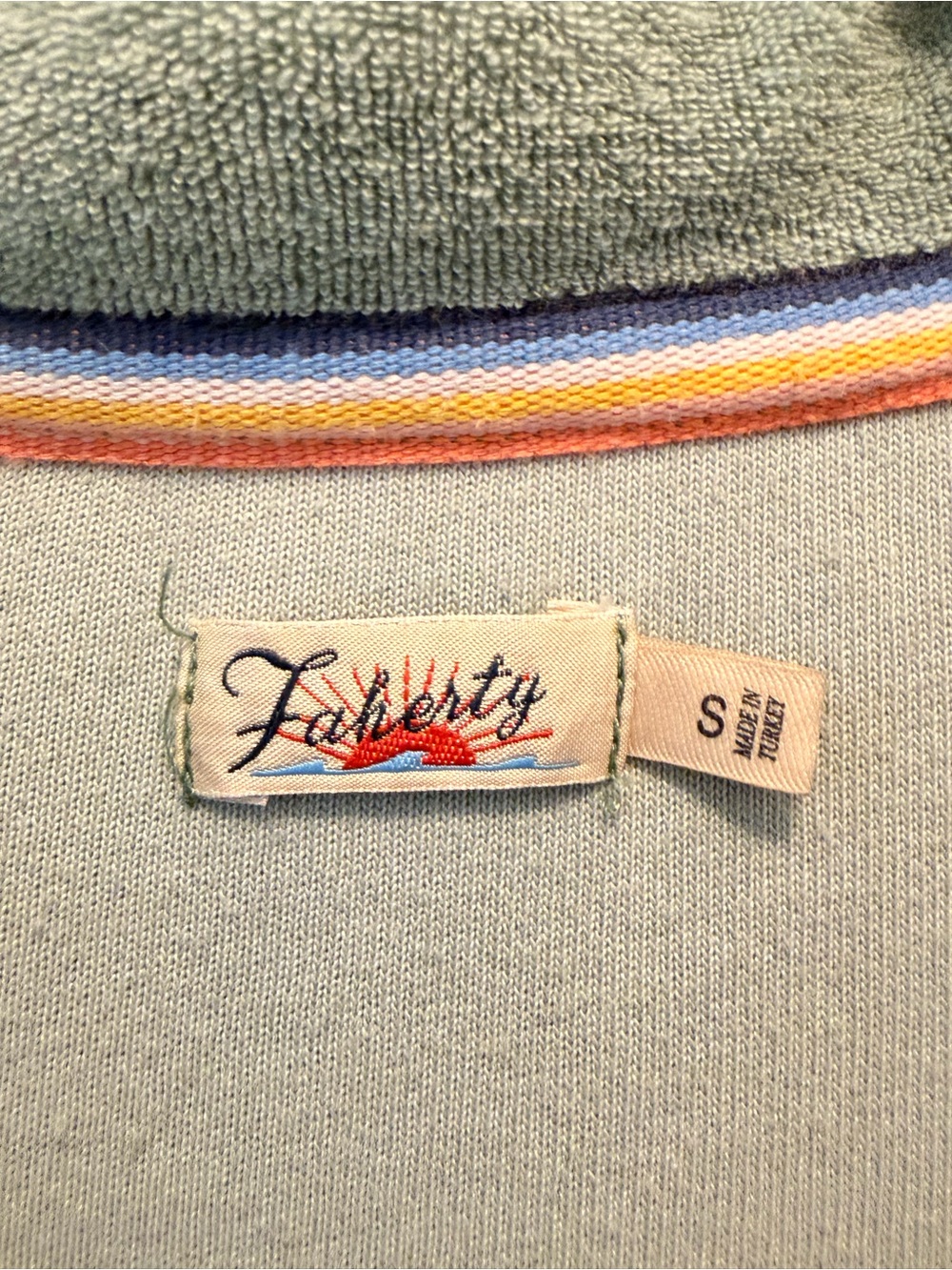Faherty “Cabana” Towel Terry Cloth Button-Up Shirt - Picture 3 of 3